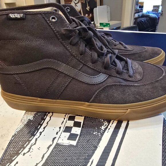VANS Skate Gilbert Crockett High Brown/Gum VN0A2Z3MB7G Shoes Mens 13 NEW - Picture 1 of 14